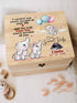 Personalized Baby Memorial Wooden Box – Our Sweet Baby Elephant Design